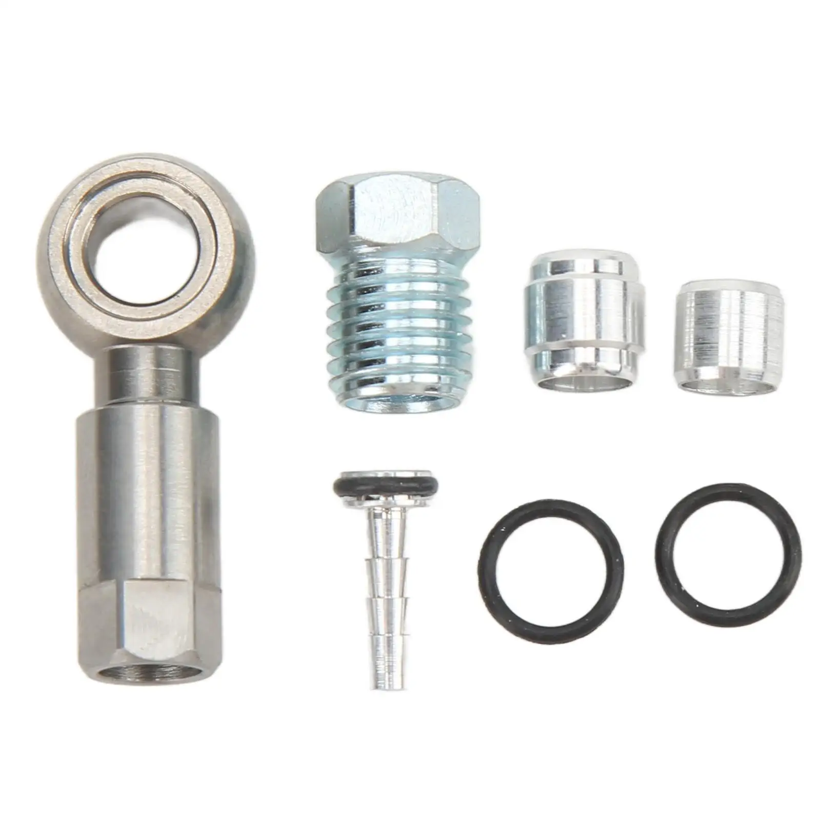 

Stainless Steel Bike Olive Hose Fittings Kit Durable Disc Brake Tubing Accessories Corrosion Resistant Wear Resistant