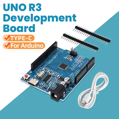 Development Board CH340 UNO R3 For Arduino UNO R3 With Type-C Port Chip ATMEGA328P-AU Processor Core With Type-C Cable