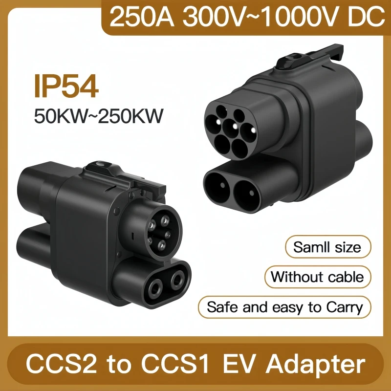 New CCS2 to CCS1 Adapter Combo for Electric Vehicle Charging Connector EV Charger Converter