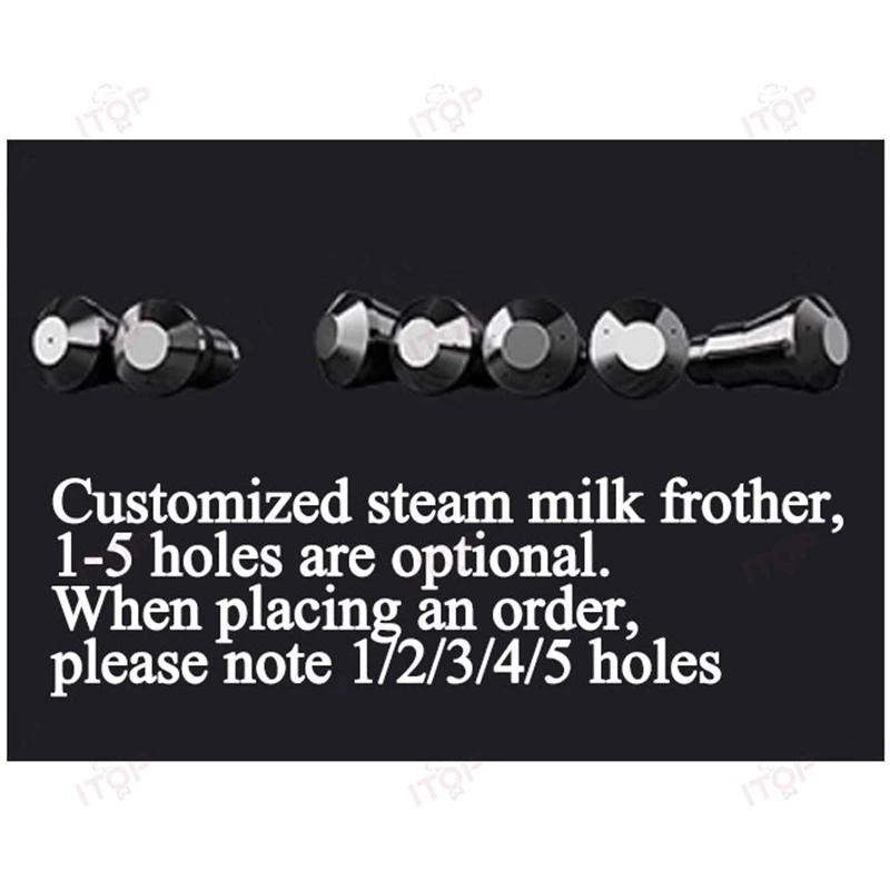 

ITOP Steam Nozzle for Steam Milk Frother Coffee Milk Foamer Milk Frother Steam Nozzle 1-5 Hole Optional Nozzle Port Size M8*0.75