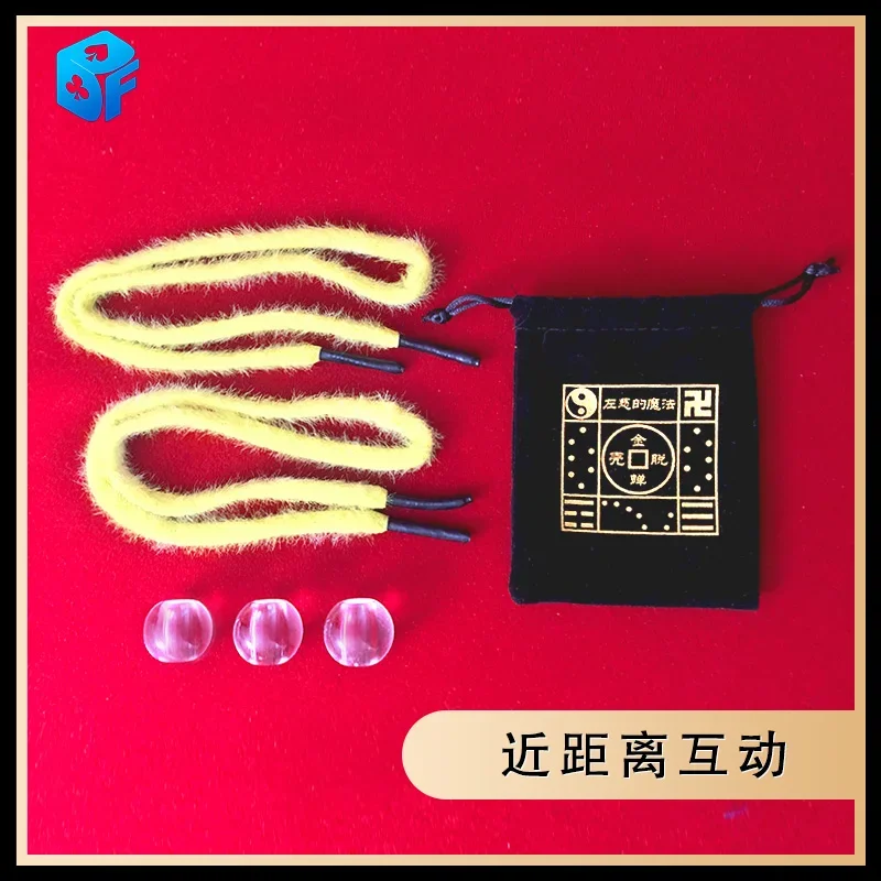 Grandma\'s Miracle Rope through ball magic tricks Magician Magia Props Stage Illusions Gimmicks Comedy Accessories Funny