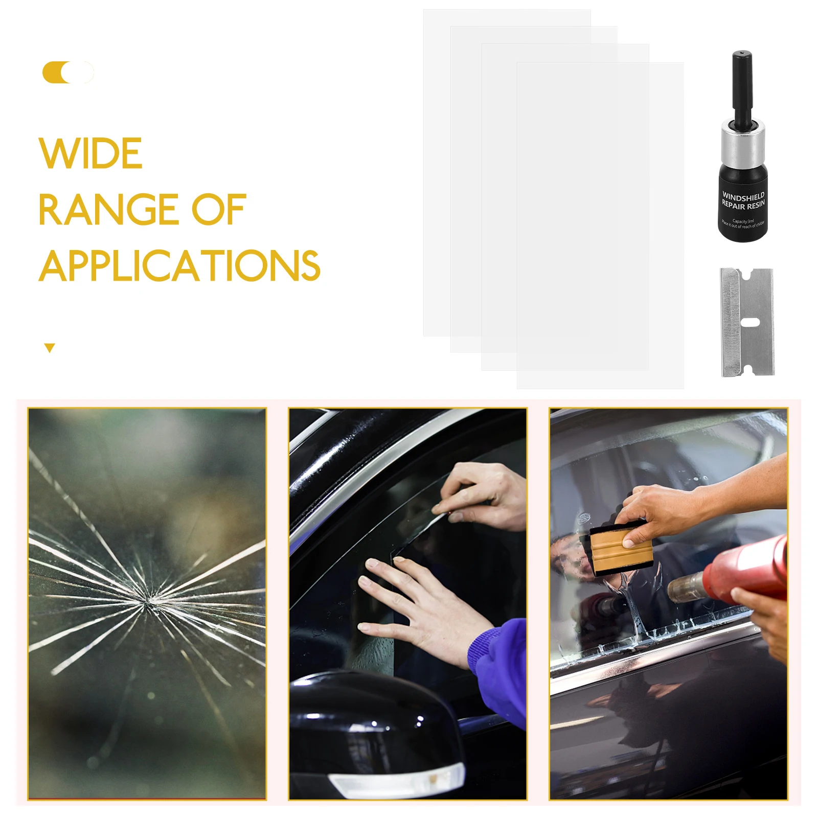 

1 set 1 Set Windshield Kit Glass Liquid For Car Window Crack Chip Repair Tool Kit Auto Glass Fixing Supply Body Repair Tools