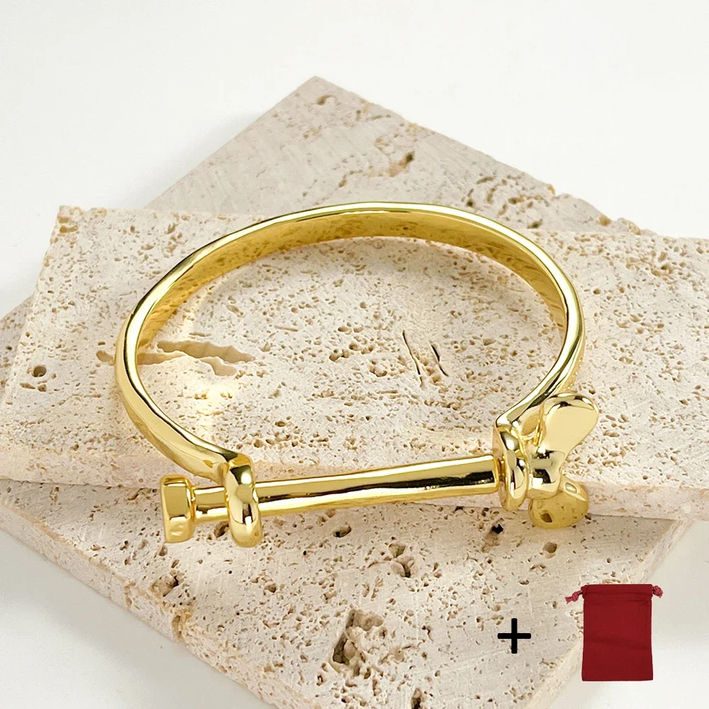 

U-NO Lockring Design Bracelet,Exquisite Jewelry Gift,Spanish Fashion,High Quality,Hot Sale,Gold Color,Delivery