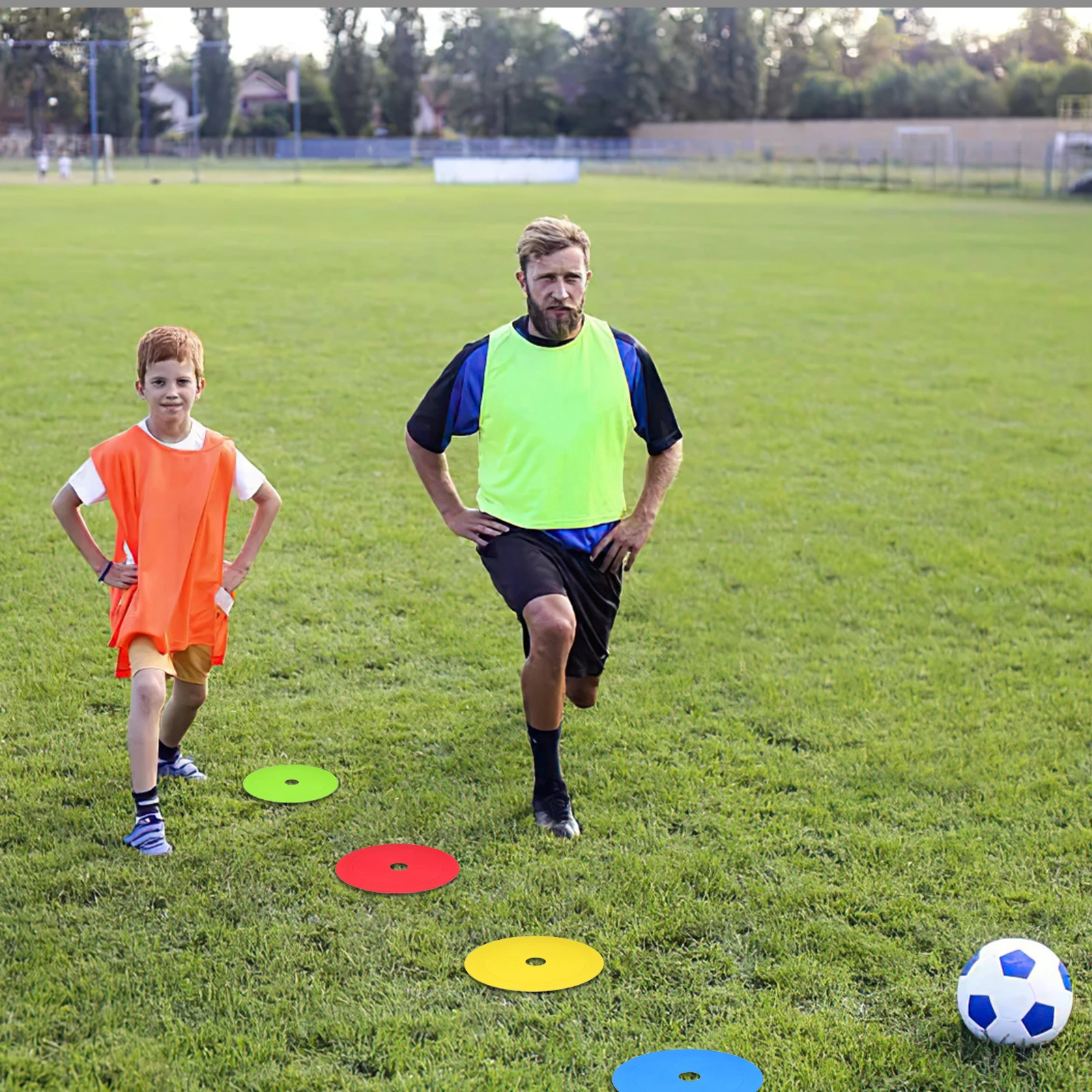 

5Pcs Heavy Duty Soccer Training Marker Discs Tpe Material Non-Slip Fade Resistant Sign Pads for Football Practice Drills