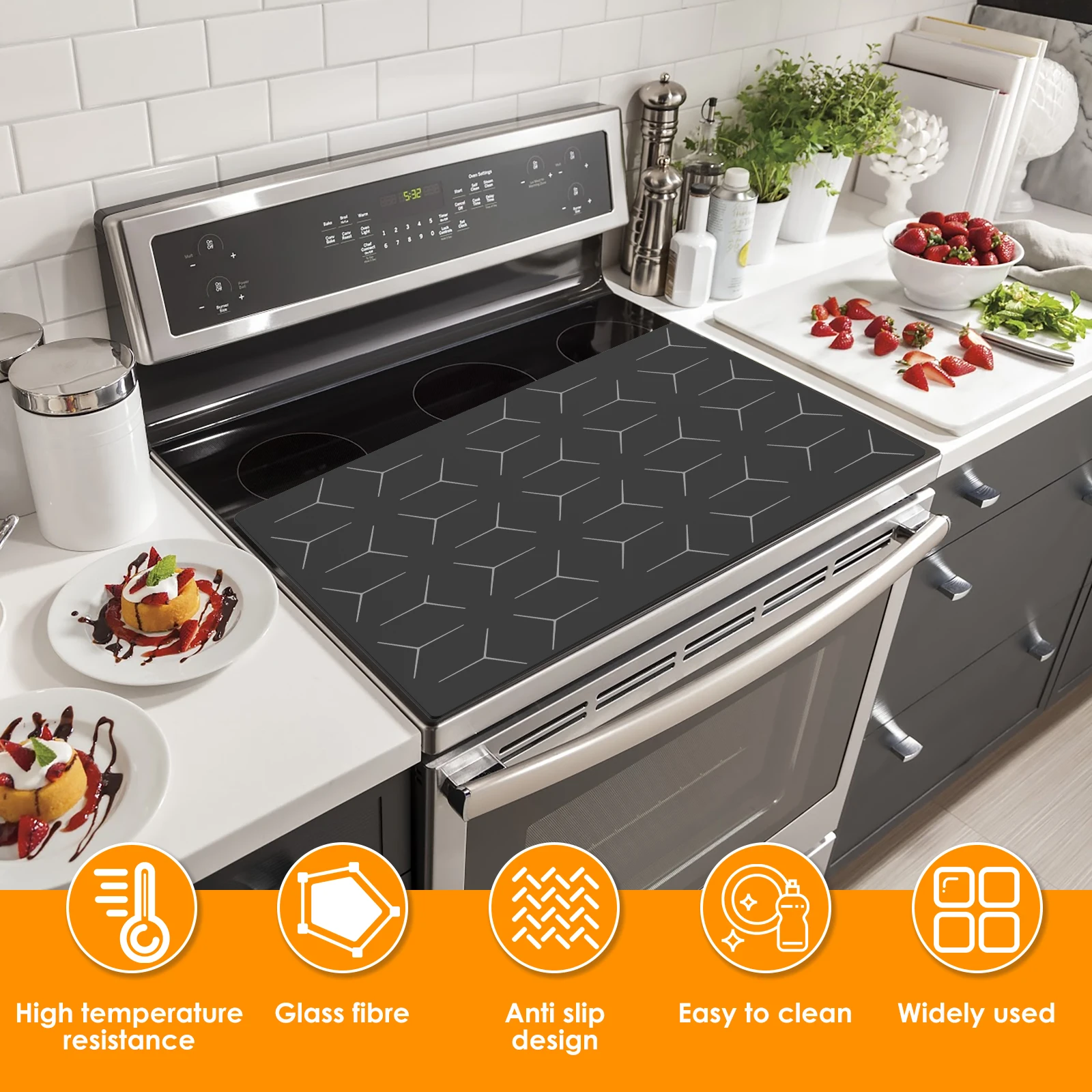 Induction Hob Protector Mat Silicone Cooktop Mat Fireproof Protection Induction Baking Plate Protector Kitchen Accessories