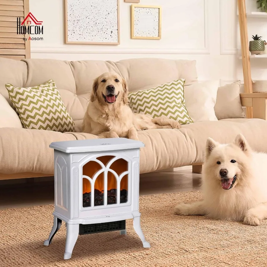 17 موقد كهربائي قائم بذاته مع سجلات واقعية وتأثير لهب لغرفة المعيشة أو غرفة النوم مجموعة طاقة مزدوجة للتدفئة #2