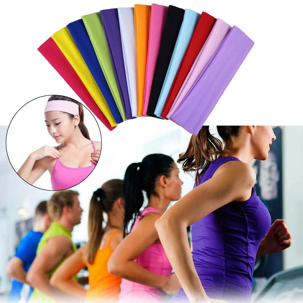 

Women Tennis Sports Hair Accessories Running Headscarf Yoga Headband Hair Bands Elastic Sweatband