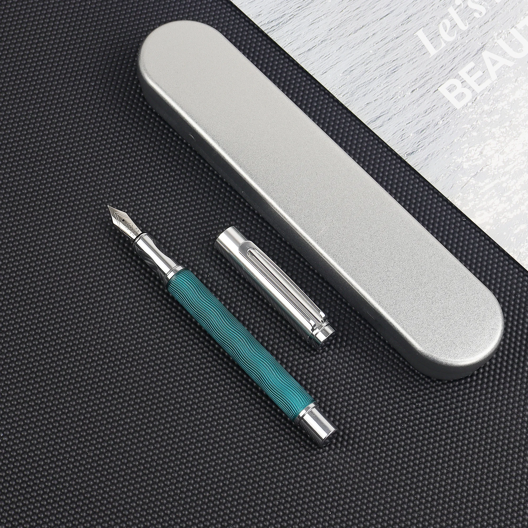 1 PC Luxury Fountain Pen Business Style Steel Pen with Gift Box - Elegant and Understated Design,Writing Smothly,For Gifting image 2