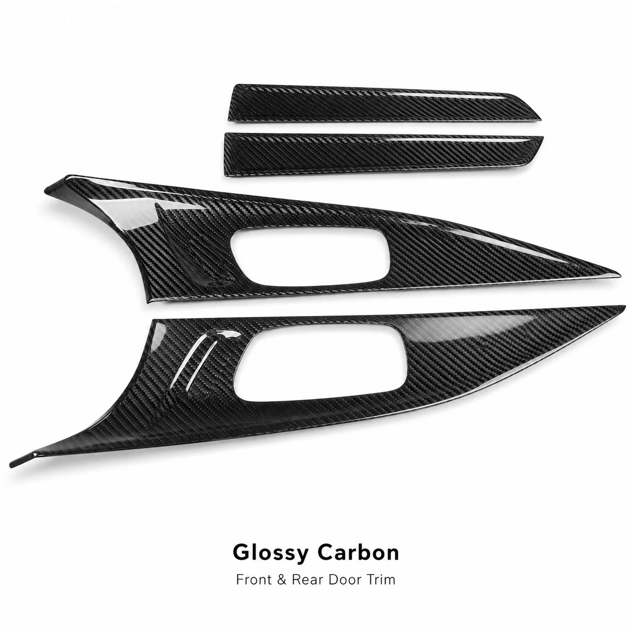 Gloss/Matte Genuine Dry Carbon Fiber Front & Rear Door Panel Trim for 2023+ Acura Integra DE5 Type S (Non-Memory Seat Models).