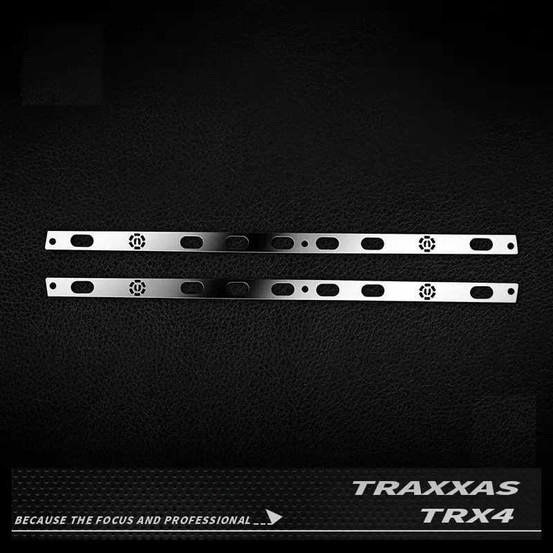 For 1/10 Rc Crawler Car Traxxas Trx4 Defender Stainless Steel Side Skirt Scratchproof Decorative Plates 82056-4