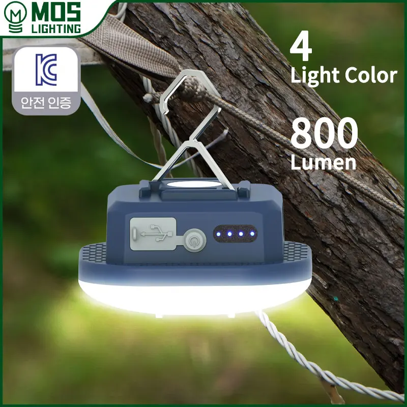 MOSLIGHTING 9000mAh Solar Lighting Outdoor Camping Lantern Fast USB Rechargeable Light Portable Flashlight LED Hanging Tent Lamp