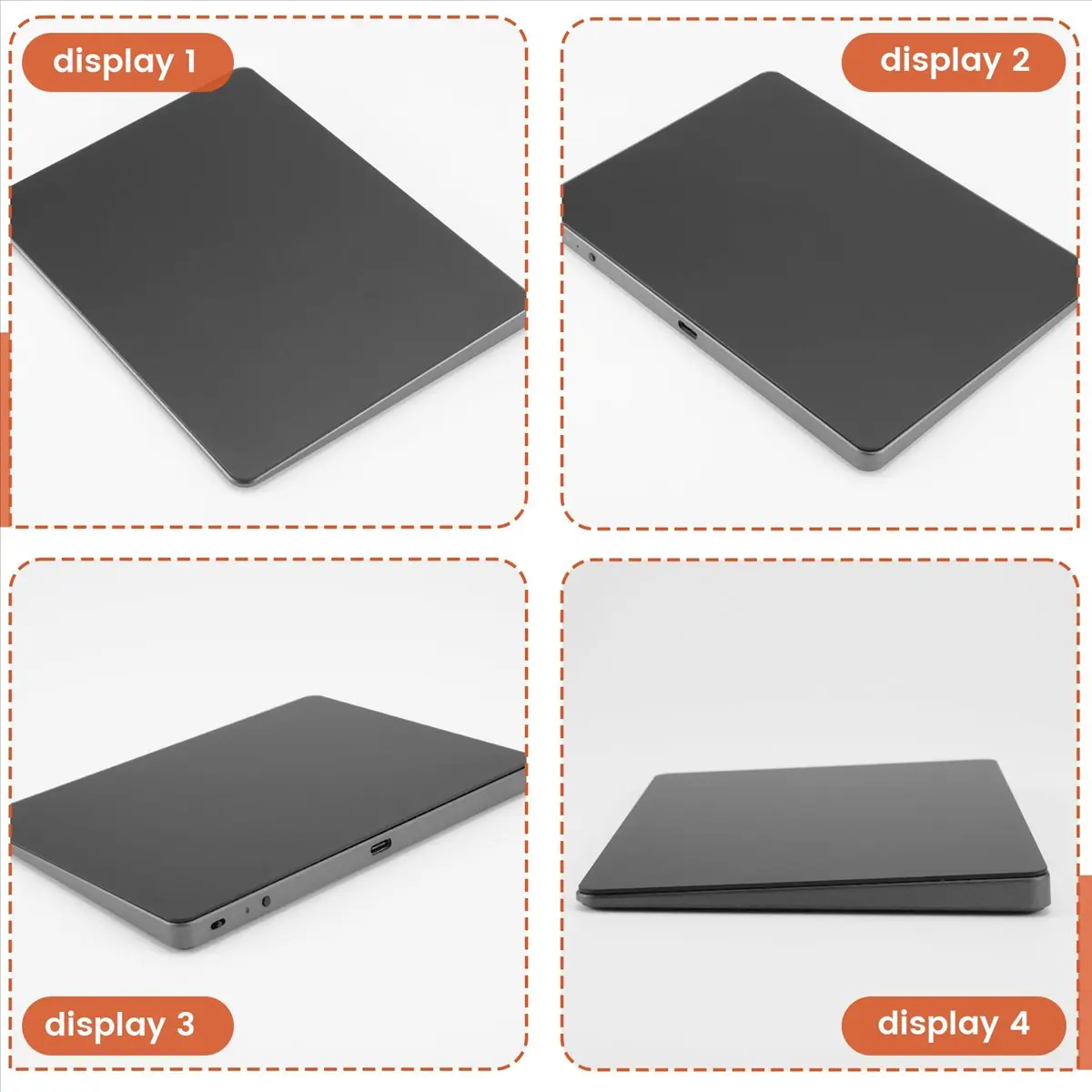 AT403 Premium-Bluetooth Touchpad Multi-Function Gestures Trackpad Rechargeable Wireless Touchpad for Laptop IOS , Black