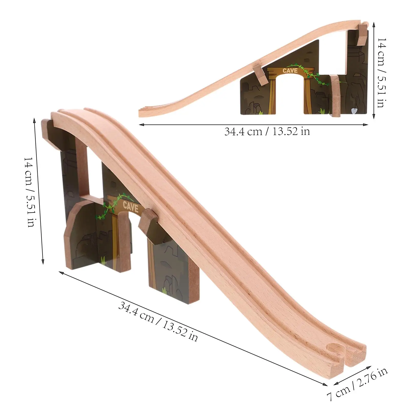 لعبة أطفال على شكل قوس جسر مسار القطار الخشبي، مجموعة لعب إبداعية من الخشب الطبيعي، ملحقات قطار التحكم عن بعد