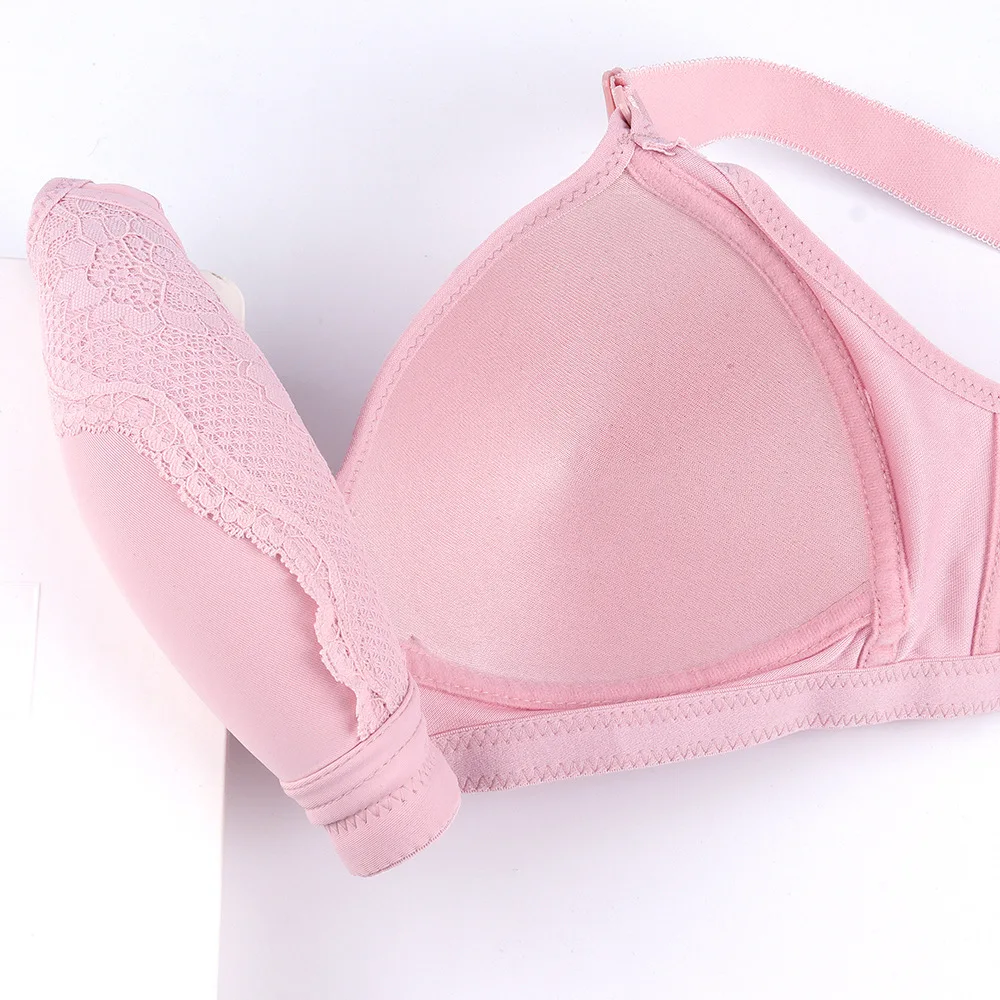 Sujetadores de realce para mujer, Bralette de encaje sin costuras, ajuste de copa completa, talla grande