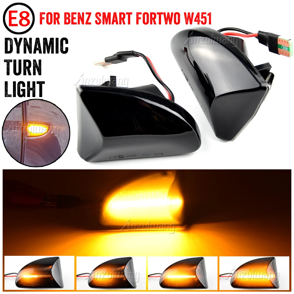 For Mercedes-BENZ Smart Fortwo W451 Coupe/Cabrio LED Dynamic Marker Light Turn Signal Light view 3