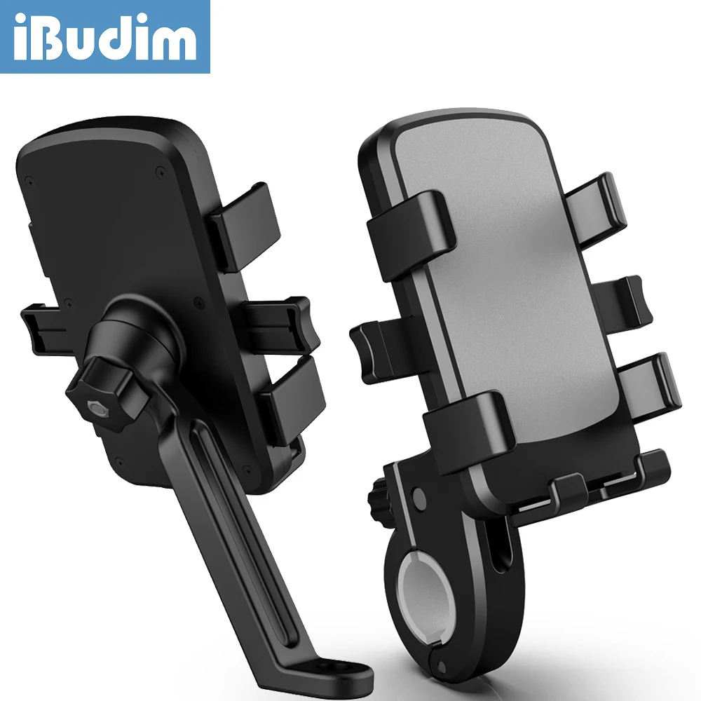 iBudim Universal Bike Phone Holder Bicycle Handlebar Mount for 4.7-6.8 inch Mobile Phone Motorcycle Rearview Mirror Phone Stand