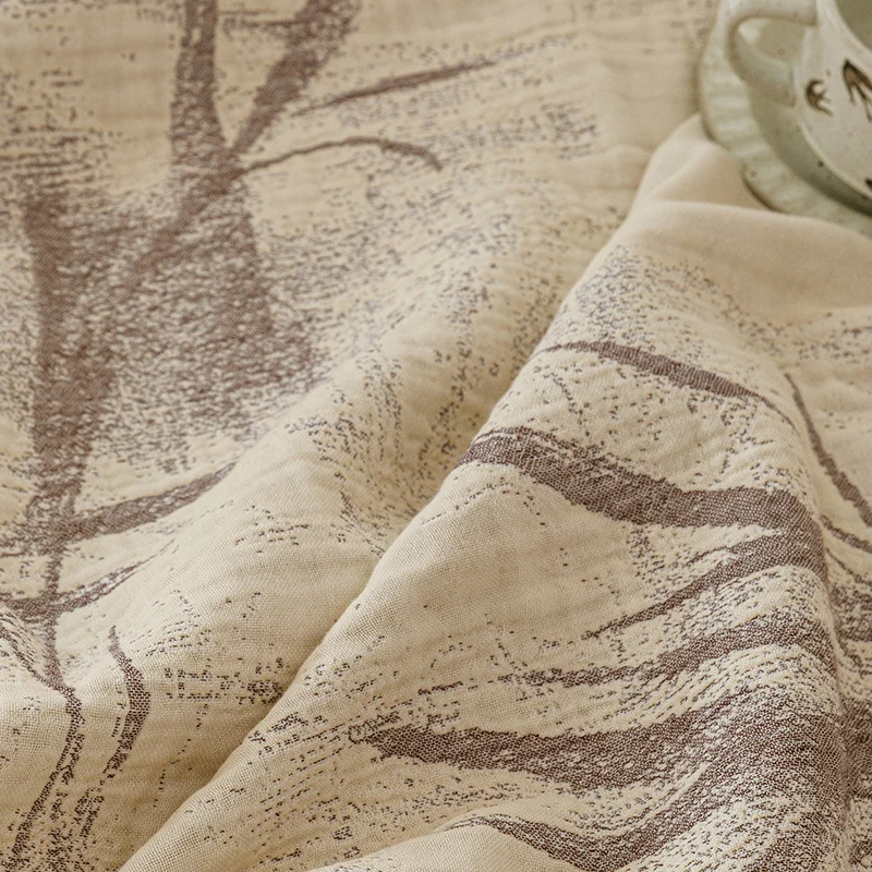 Cotton gauze blanket shawl blanket four-layer fringed summer cotton air-conditioning blanket bath towel