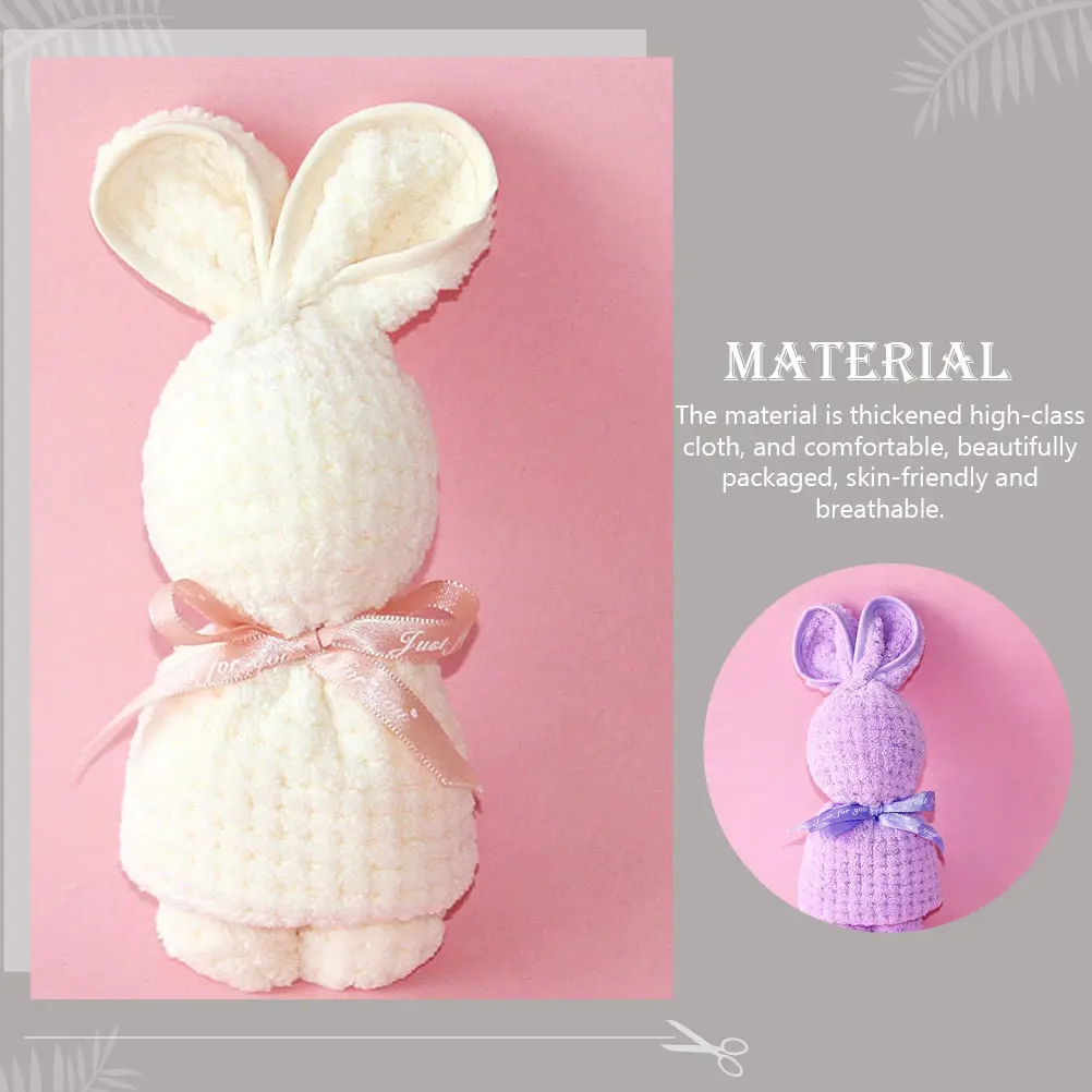 

6 шт., милые полотенца с кроликом, утолщенный набор детских банных полотенец, приятный для кожи, впитывающий пасхальный подарок для детей, дома, ванной комнаты