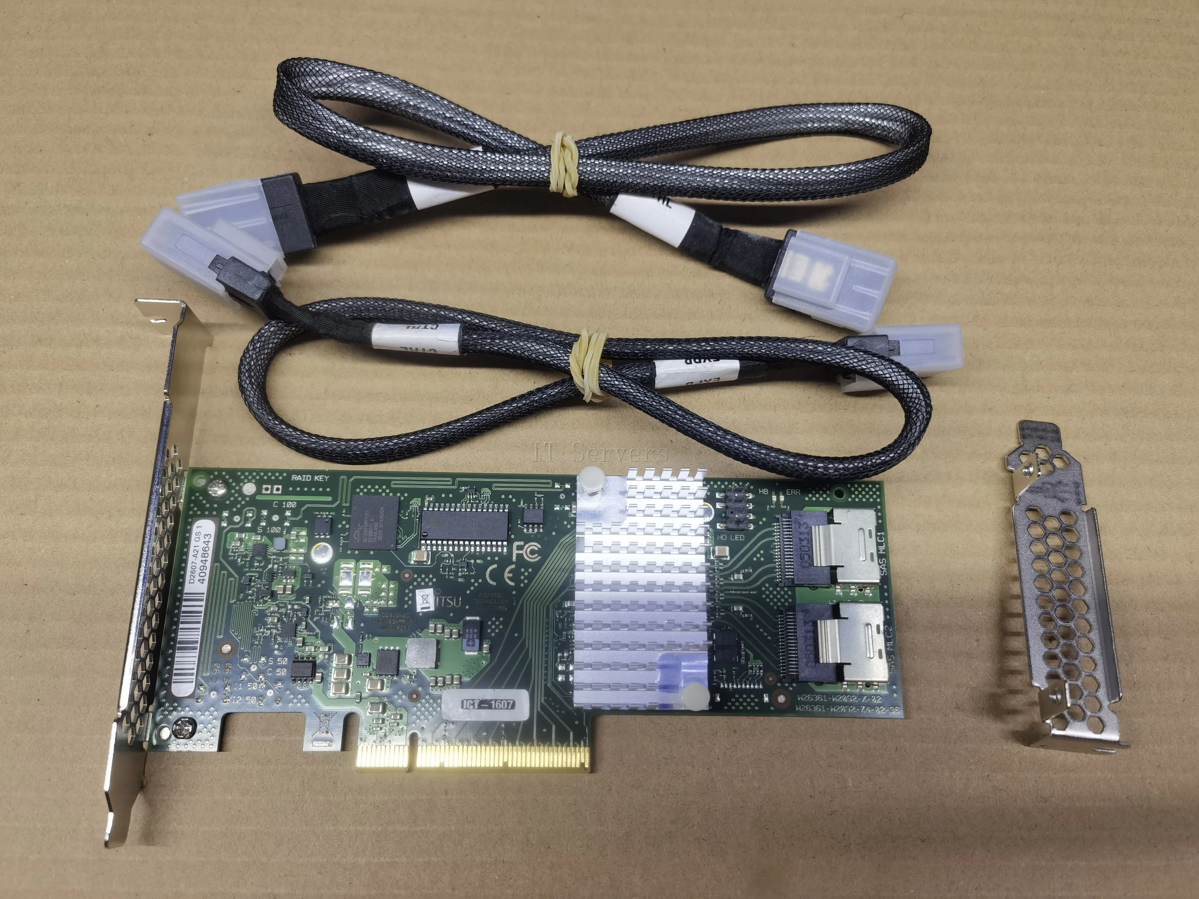 For Fujitsu 9211-8i D2607 LSI 2008 SAS/SATA .HBA JBOD  IT  card with  2pcs 8087 cable