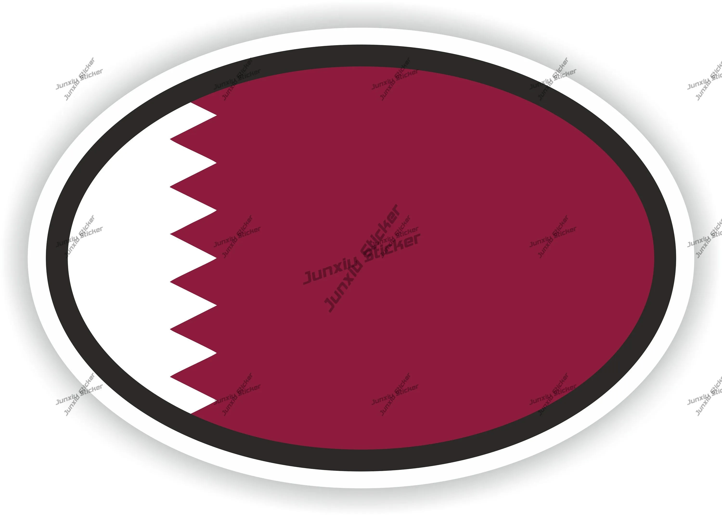 

Qatar Flag Oval Sticker Novelty Jdm Refit Creative Stickers On Car Laptop Speedboat Decal For Bumper Decoration Glue Sticker Pvc