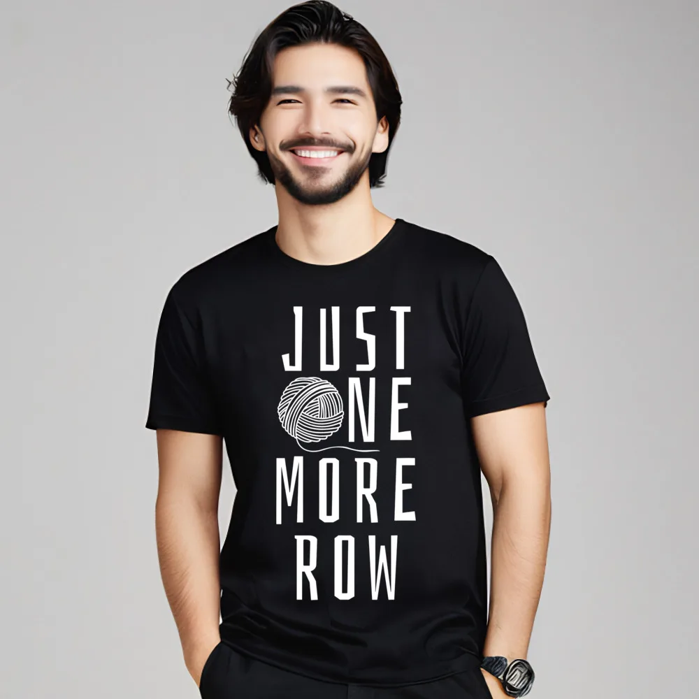 

Short Sleeve Tees NEW YEAR DAY Round Neck 100% Cotton Adult T-Shirt Crocheting Funny Saying Yarn Gift Casual T-Shirt Newest