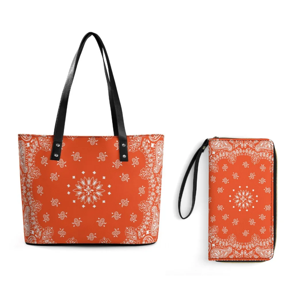 

Bandana Customizable Handbag And Wallet Set Adjustable Shoulder Strap 2025 New Style Fashionable Single Shoulder Bag