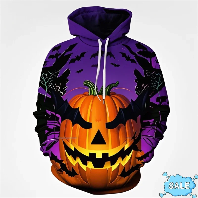 

Harajuku 3D Printed Halloween Day Hoodies Men All Saints' Day Pumpkins Graphic Hooded Sweatshirts Fashion Funny Pullovers Hoodie