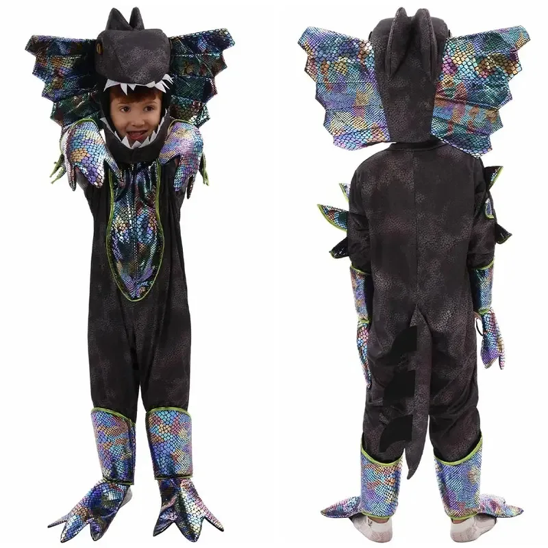 

asdh8@Dinosaur Stage Performance Masquerade Costume Disguise Carnosaur Stegosaurus Cosplay Fantasy Boys Girls Teen 4 to 14 Years