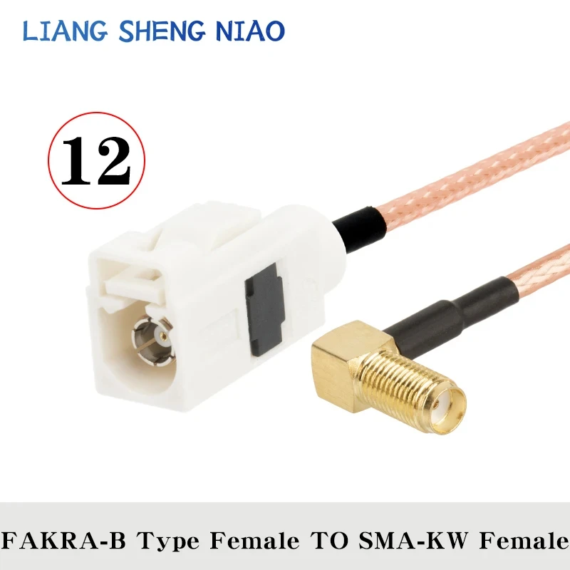 Imagem -04 - Conector de Cabo Coaxial rf rf Crimp para Antena Gps tipo Fakra b para Linha de Cabo Masculino e Feminino Sma Rg316 tipo 6g