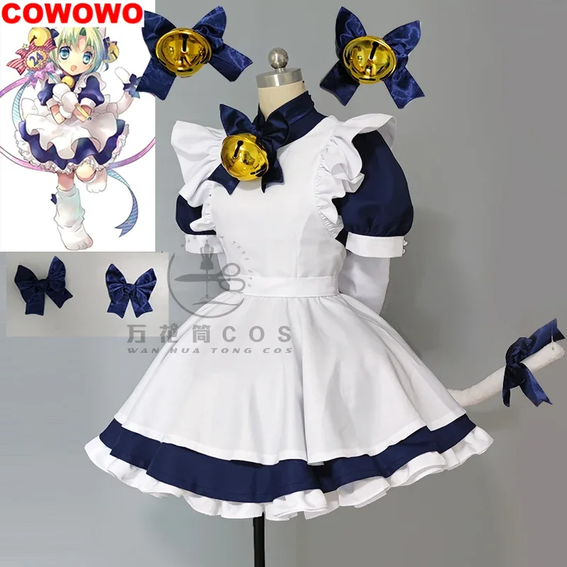 

COWOWO Anime Di Gi Charat Dejiko Maid Dress Nifty Lovely Uniform Cosplay Costume Halloween Party Outfit S-XXL Custom-made