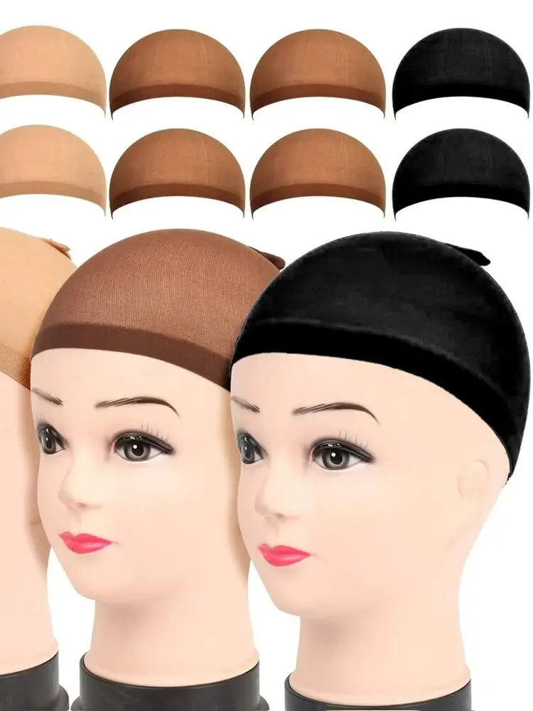 Bonnet de perruque, 6 bonnets de bas de haute qualité pour perruques, bonnets en nylon extensibles pour femmes, filles et enfants