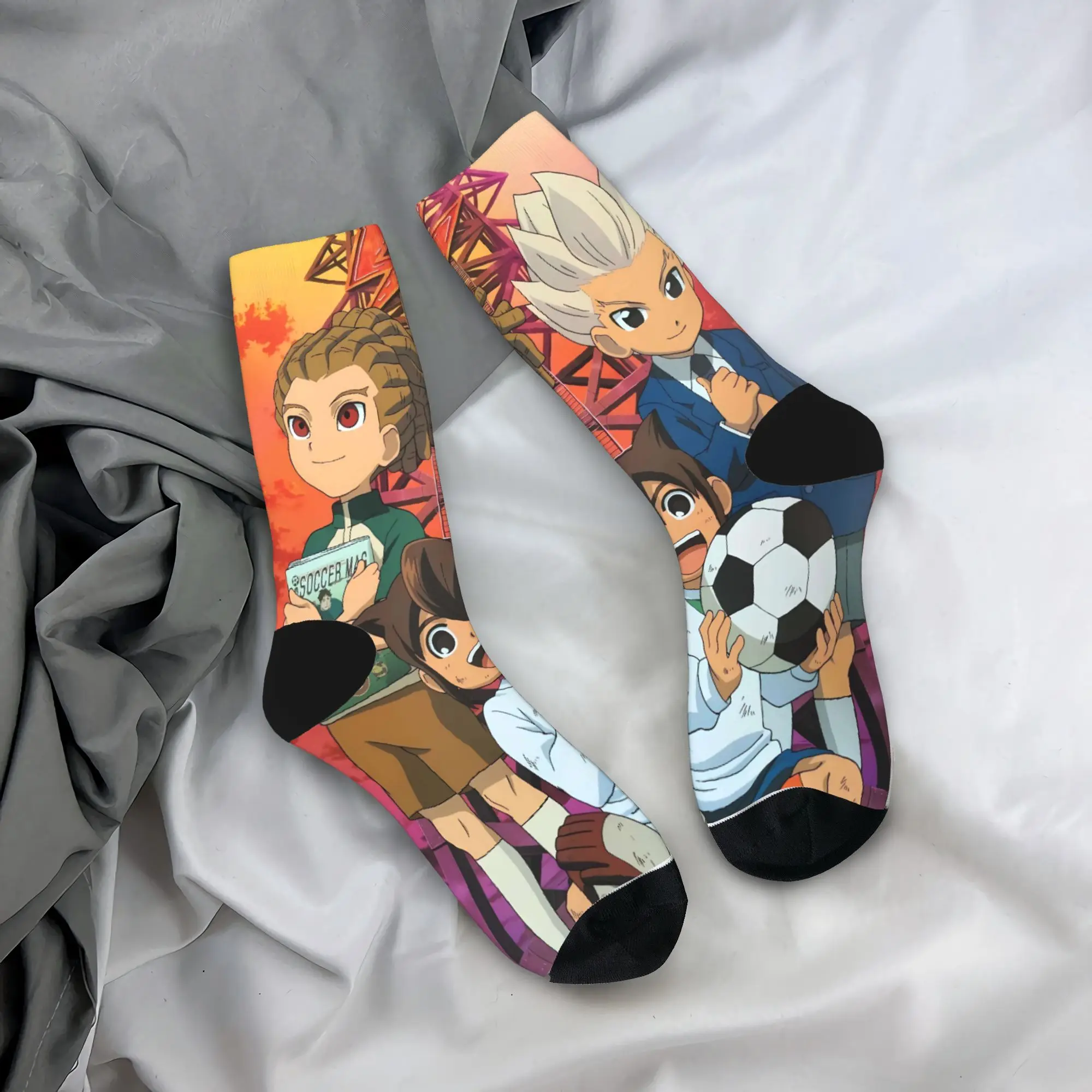 Frauen Männer Socken Inazuma Eleven Gouenji Strümpfe Anti Skid Weiche Socken Herbst Gothic Design Laufsport Socken