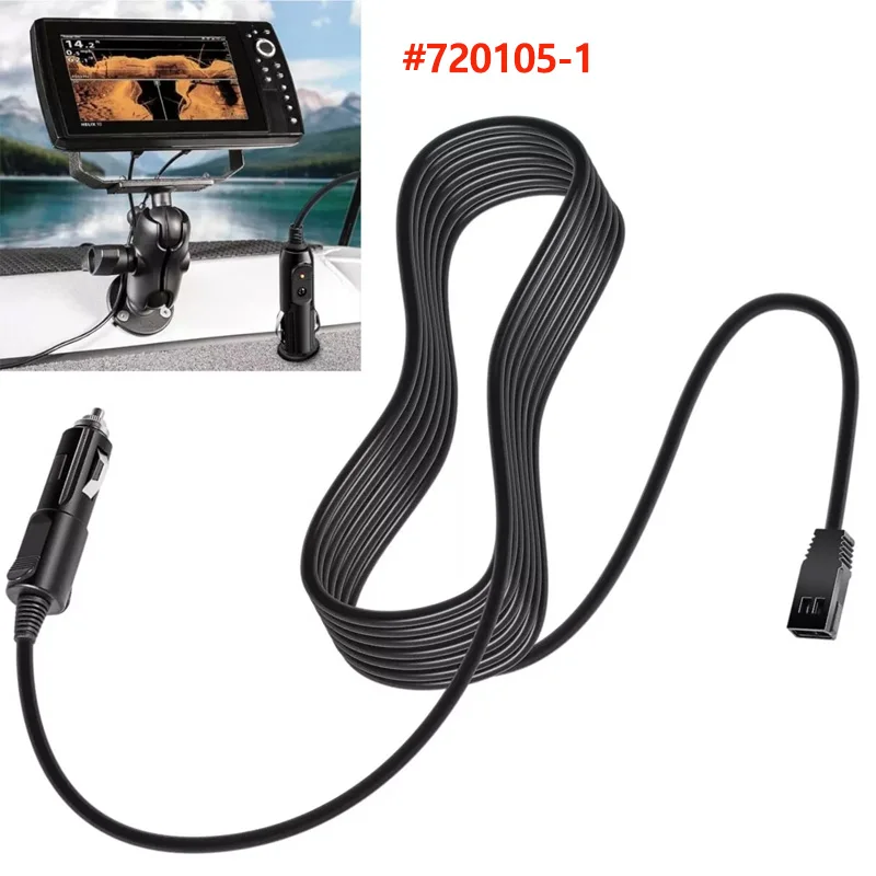 720105-1 Шнур питания для лодочного порта 12 В постоянного тока, совместимый с Humminbird Helix 5/7/8/9/10/12/15, All ICE Helix, All ICE Flasher