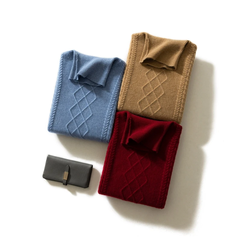 Keuze Mannen 100% Pure Kasjmier Truien Trui Dikke Tops Herfst Winter Klassiekers Coltrui Truien Smart Casual Mannelijke Kleding