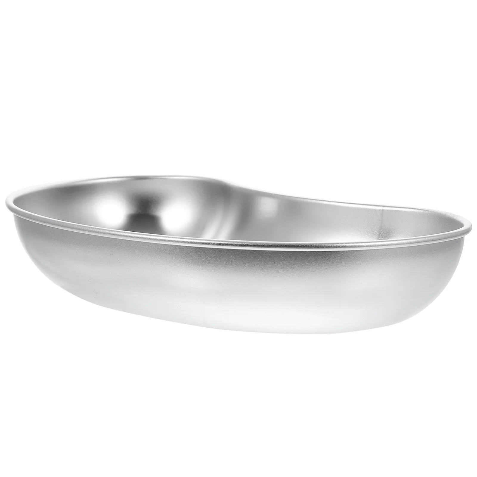 

1pc Stainless Steel Curved Tray Thickened Anti-Iodine Volt-Free Seamless Smooth Polished For Medical Waste Fluids Specimen