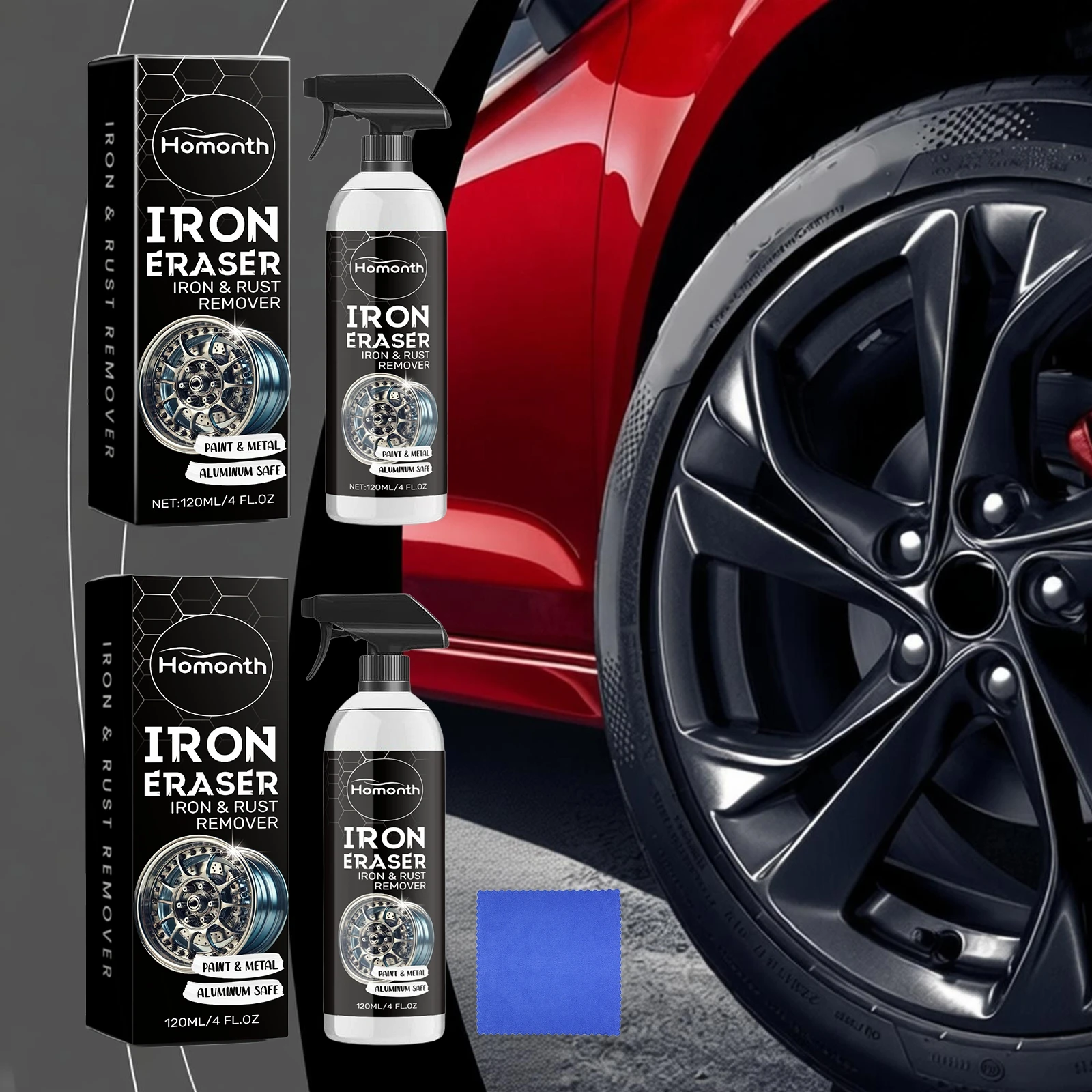 Homonth Multi-Purpose Rust Remover Spray Strong Elimination Of Rust And Iron Buildup Multi Stain Dissolving Car Cleaning Spray