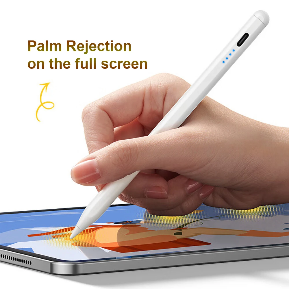 WiWU Pencil for iPad Air Pro Palm Rejection Tablet Touch Pen with 4 LED Power Display Tilt-Sensitive Stylus for iPad view 2