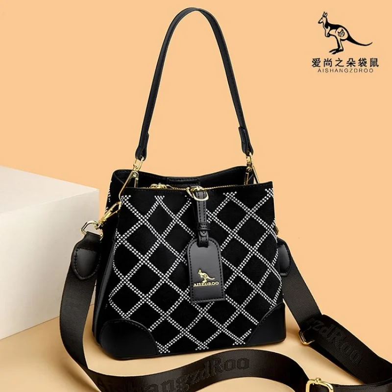 

Elegant Ladies Shoulder Bag Premium Leather Crossbody Handbag Women's Tote Purse Luxury Designer Brand Classic Fashion