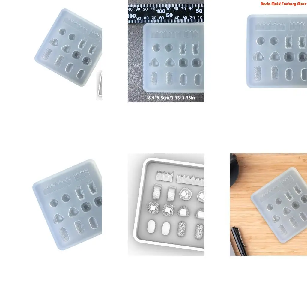 

MXME Flexible Silicone Molds Thick Sushi Accessories Epoxy Resin Ornament Pendant Mould Practical Jewelry Making Tool