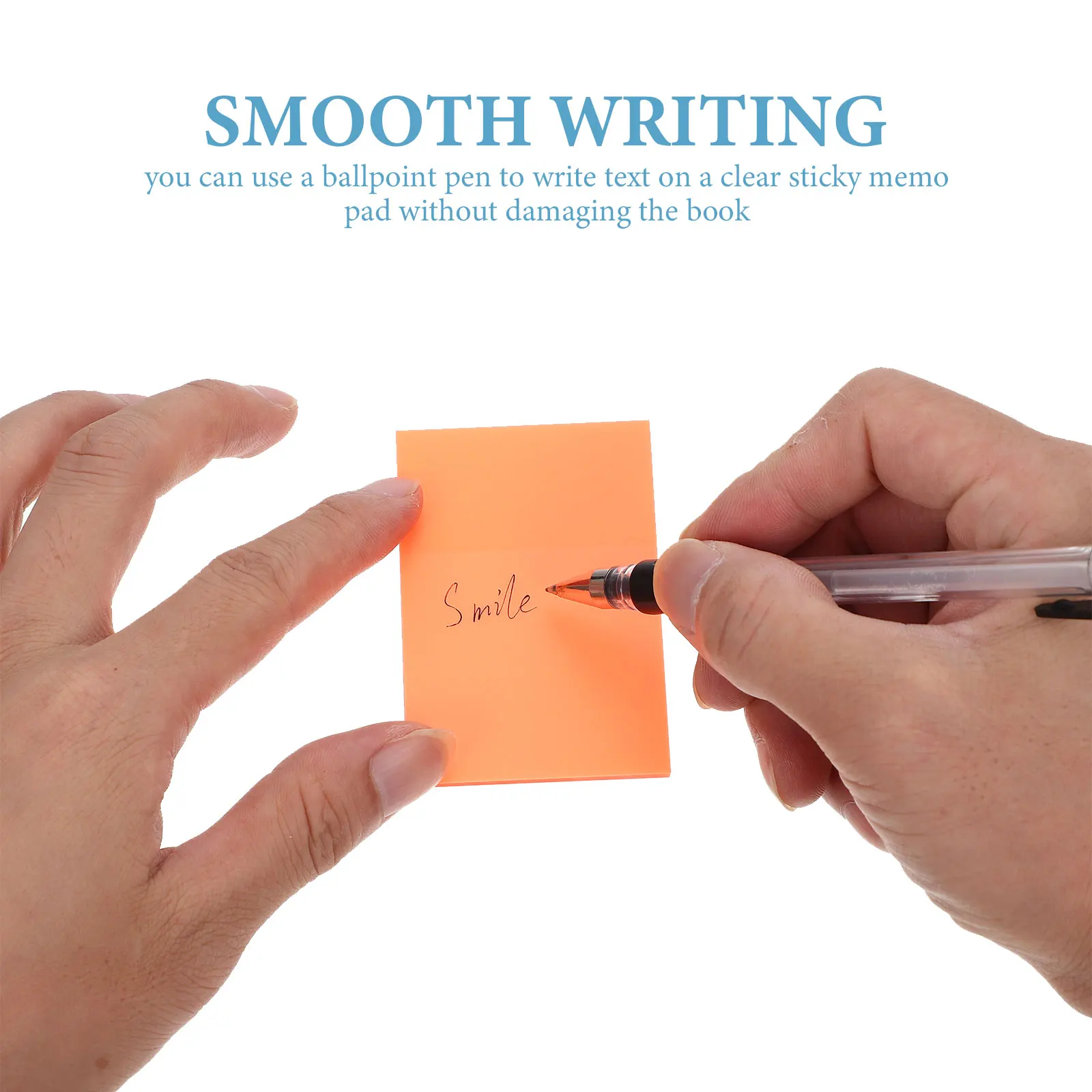 

10Pcs Reusable Sticky Memo Pads Transparent Note Pads for Office Home School Clear Message Reminders Writing Notes Practical Use