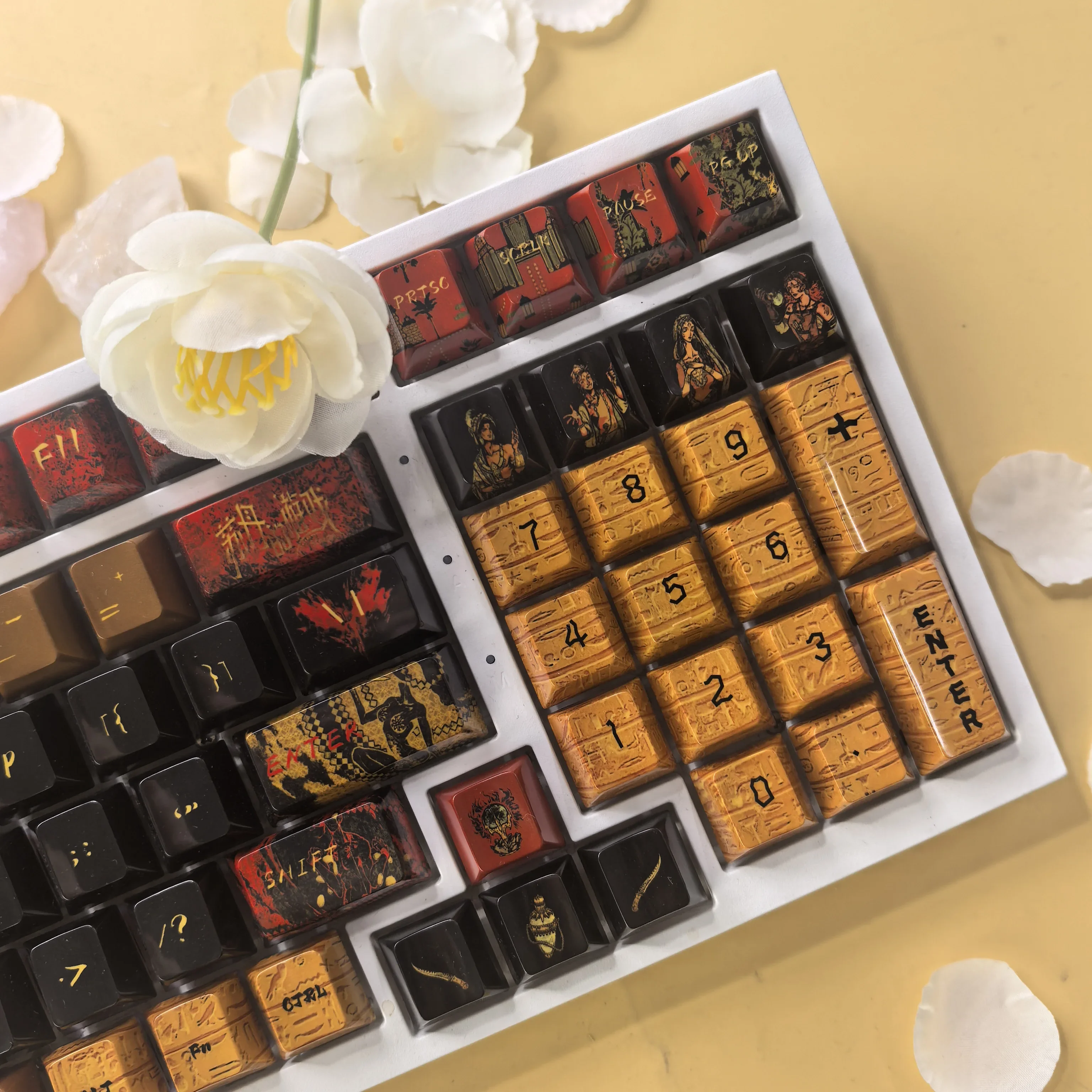 Sultan game keycaps PBT material metal texture hot sublimation wooting60he