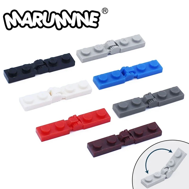 Marumine Build Block Changeover Catch 1x2 Hinge Plate 20PCS 44302 44301 Compatible MOC Technology Bricks DIY Parts Accessories