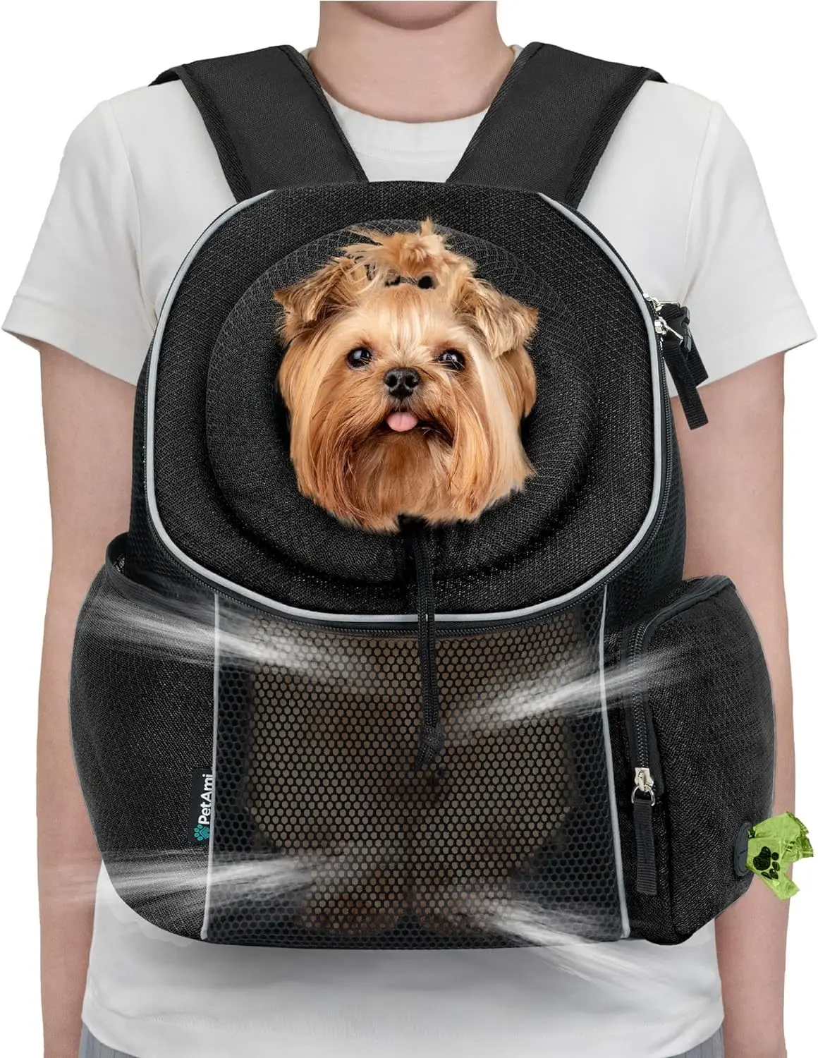 Extra Ventilated Adjustable Medium Dog Puppy Large Cat Carrying Bag Front Carrier Backpack for Hiking Camping Travel