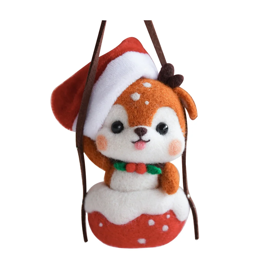 

Wool Felt DIY Kits Needle Felting Crafts Christmas Ornament Supplies Beginner Tools Sewing Accessories Pendents