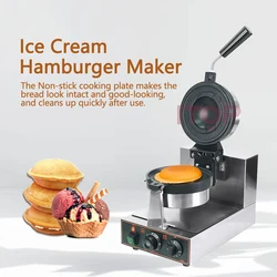 ITOP Gelato Panini Press Machine Commercial Ice Cream Waffle Maker Krapfen Bread Hamburger Filling Machine 10cm 1200W 110V 220V