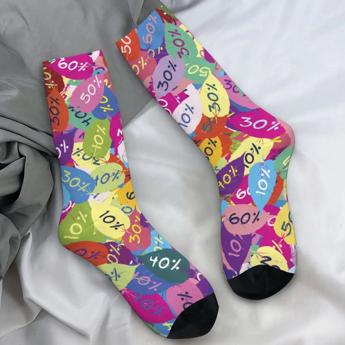 

Носки с забавным принтом, чулки в стиле Харадзюку с героями мультфильмов, женские и мужские дышащие носки для бега, весенний дизайн, нескользящие носки