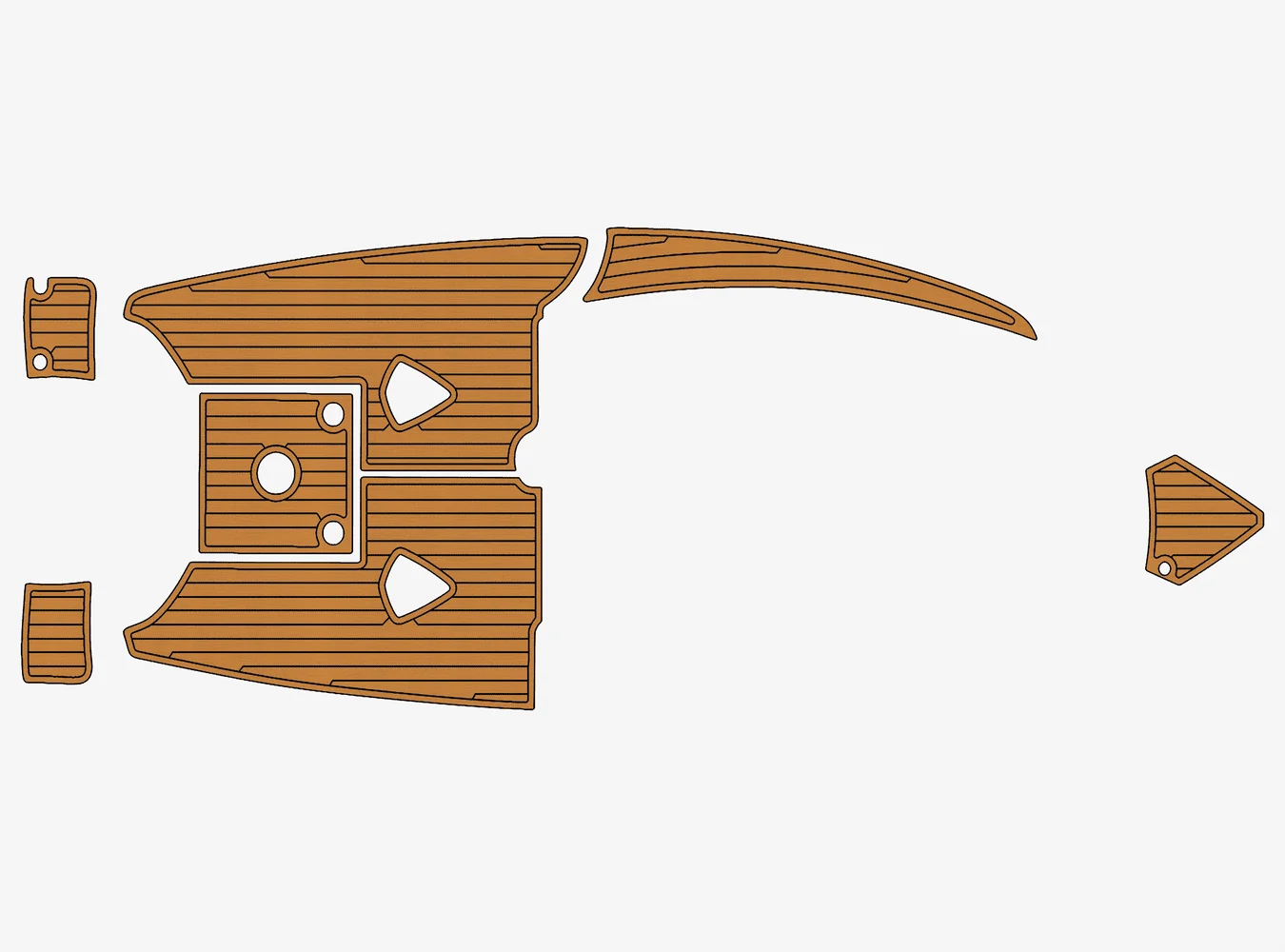 

2006 Quicksilver 635 Commander 1/4" 6mm EVA foam Non-Slip PVC Teak Decking marine Mat aqua Gatorstep carpet Marine Floor