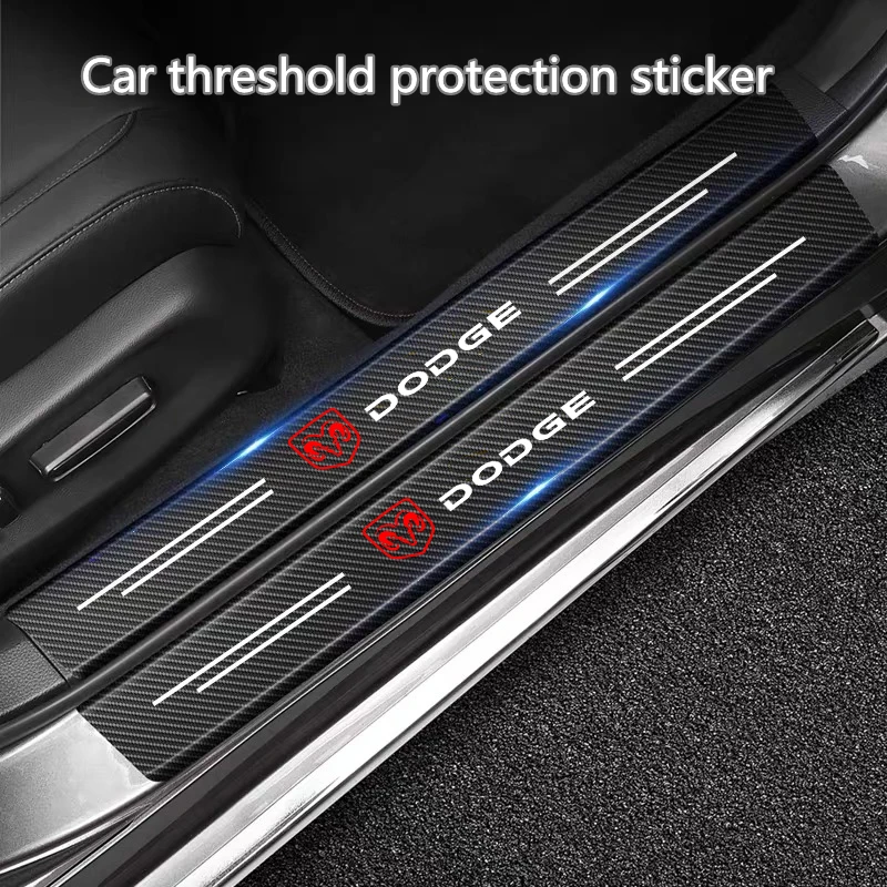 Pegatina protectora de parachoques de maletero de coche de fibra de carbono para Dodge SRT NITRO Durango calibre Viper Coolway CARAVAN JOURNEY Accesorios