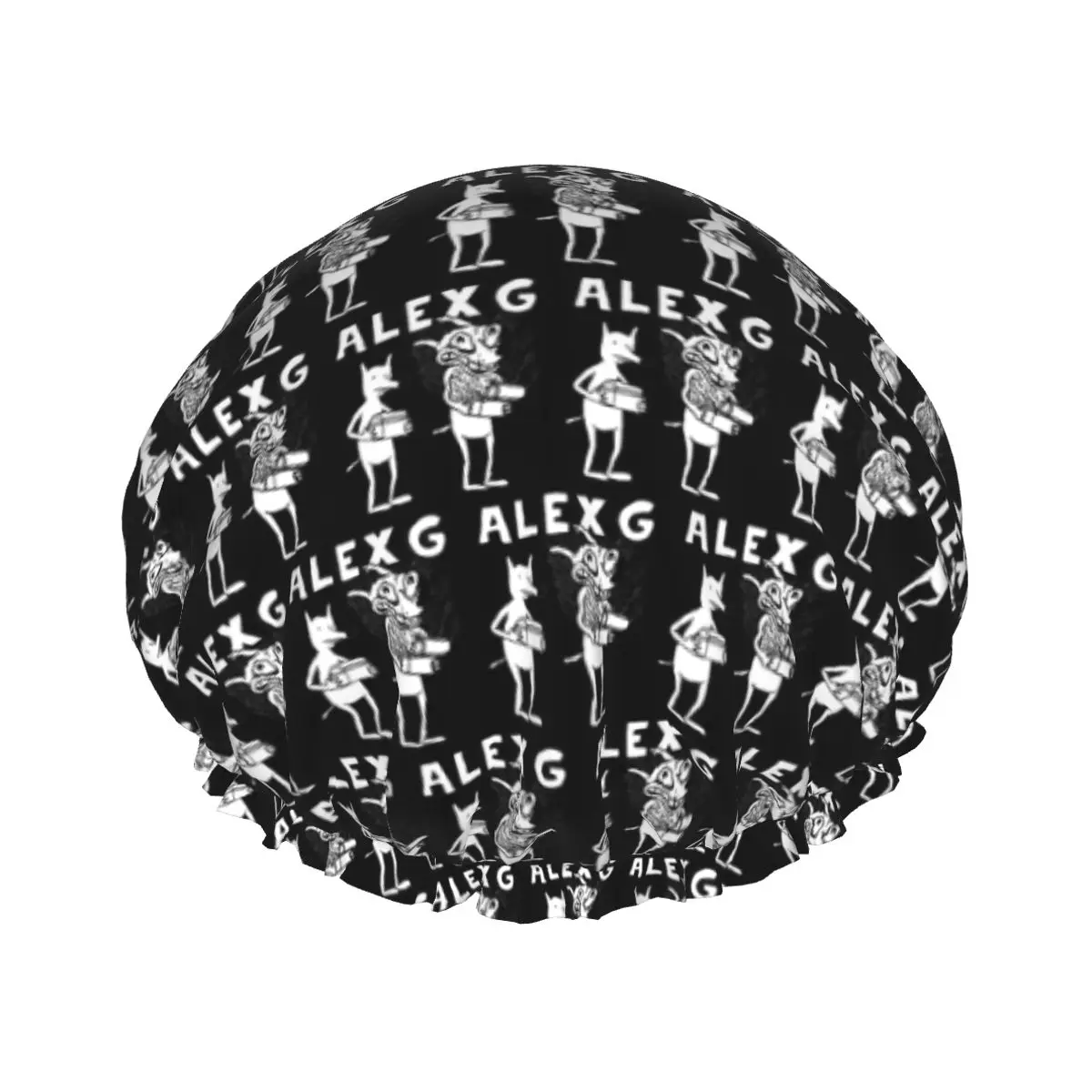 Alex G Musician Singer Shower Cap Women Double Layer Waterproof Bath Caps for Long Hair