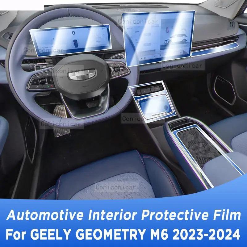 

For GEELY Geometry M6 2023 2024 Gearbox Panel Navigation Automotive Interior Protective Film Anti-Scratch Sticker Accessories